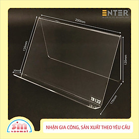 Kệ trưng bày mica chữ V Enter TB122 200x115x135mm mica dày 2mm, Giá trưng bày sản phẩm, Kệ trưng bày nhà sách