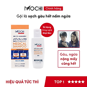 Hình ảnh Dầu gội sạch gàu Mochi Medical Nhật Bản. Sạch gàu, sạch ngứa trong 2 tuần