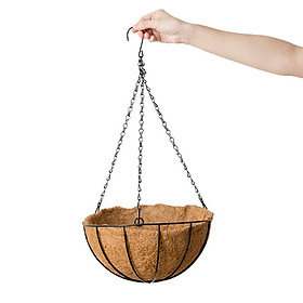 Coconut Shell Hanging Planter Pot - Flower Succulent Plant Pot Hanging Basket - Selected Size