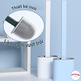 Chổi Cọ Nhà Vệ Sinh, Cọ Toilet Bồn Cầu Bằng SiliCon Mới Có Giá Đựng Dán Tường