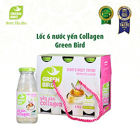 Nước Yến Sào Và Collagen Green Bird Thanh Mát Cơ Thể Chai 185ml