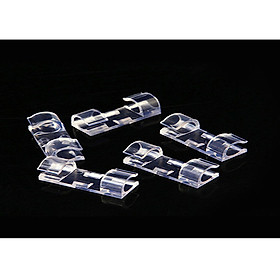 Vỉ 20 nẹp cố định dây điện dán tường, bàn ghế - Trong suốt