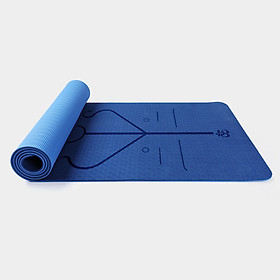 Thảm tập yoga định tuyến cao cấp DOPI DP1102-2 Chất liệu TPE siêu bám