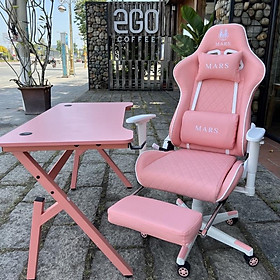 Mua Ghế Gaming MARS Hồng tay điều chỉnh 3D  2 options gác chân & không gác chân mới