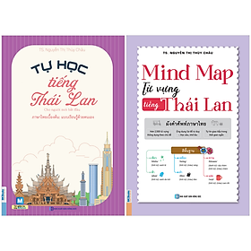 Sách - Combo Sách Tự Học Tiếng Thái Lan Cho Người Mới Bắt Đầu + Mind Map Từ Vựng Tiếng Thái Lan - ผังคำศัพท์ภาษาไทย (Bộ 2 Cuốn)