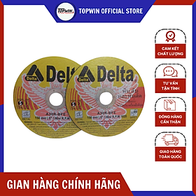 (25 Viên) Đá Cắt Kim Loại Delta 150x2x22mm Thiết Kế Lưỡi Đá Sắc Nét và Chống Mài Mòn | TOPWIN Official Store