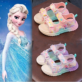 Sandal cho bé gái - giày đi học cho bé gái  Mẫu mới nhất in hình công chúa