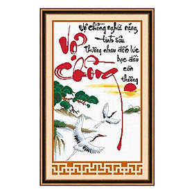 Tranh thêu chữ thập Vợ chồng - 4 DLH-222350