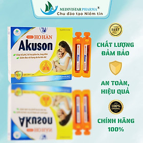 Combo 2 Hộp Siro Ho Cho Bé AKUSON Giúp Bổ Phổi, Giảm Ho, Dưỡng Phế Thành Phần Thảo Dược Tự Nhiên An Toàn, Lành Tính 10 Ống/Hộp