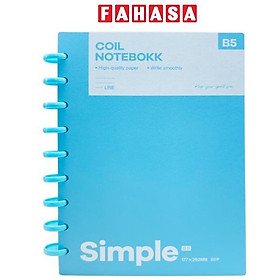 Sổ Lò Xo B5 - Kẻ Ngang - 160 Trang 100gsm - Depai B5-1000-5 - Màu Xanh Dương