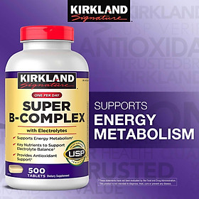 Vitamin B Kirkland Super B-Complex tăng khả năng nấp thụ, chuyển hóa năng lượng, tăng cường hệ miễn dịch, giảm căng thẳng - QuaTangMe Extaste