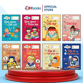 Sách- Chuẩn Bị Cho Bé Vào Lớp 1, Combo 8 cuốn Làm Quen Chữ Cái, Toán Học, Luyện Viết, Tập Tô, Tập Ghép Vần- 2HBooks