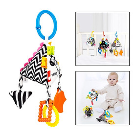 Car Seat Baby Rattle Toys 0~3 Months Infant Toys, Black and White Baby Toys, High Contrast Stroller Toys for Crib Mobile, Best Gift for 0 3 6 9 Months