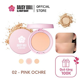 Phấn Phủ Kiềm Dầu Daisy Doll 02 (Màu Pink Ocher) Nhật Bản Dạng Nén Chống Thấm Nước Kiểm Soát Dầu 10g SPF 25 PA+++