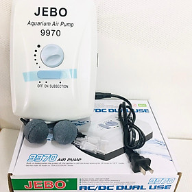Combo máy sủi oxy tích điện 9970 + 100gram san hô lọc nước
