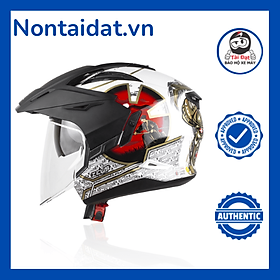 Nón bảo hiểm 3/4 có 2 kính Zeus 613 BE RONIN form nón thoải mái