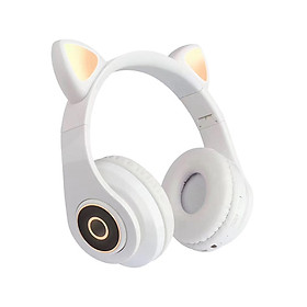 Tai nghe Bluetooth tai mèo đáng yêu có mic đàm thoại cao cấp, tai nghe mèo có đèn phát sáng cute tai nghe tai mèo thời trang, headphone Bluetooth đáng yêu có thể sử dụng khi chơi các tựa game online