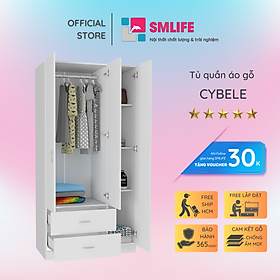 Mua Tủ quần áo hiện đại bằng gỗ cao cấp SMLIFE Cybele