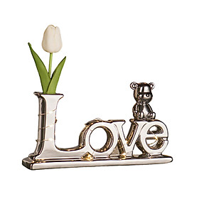 Word Signs for Home Decor Ceramic Block Letters Sign for Shelf Bedroom Table