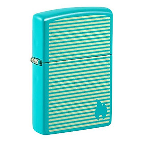 Zippo Classic Flat Turquoise Laser Engrave 48151