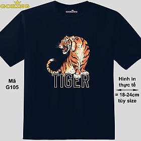 TIGER, mã G105. Hãy tỏa sáng như kim cương, qua chiếc áo thun Goking siêu hot cho nam nữ trẻ em, áo phông cặp đôi, gia đình, đội nhóm