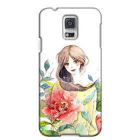 Ốp Lưng Dành Cho Điện Thoại Samsung Galaxy S5 - Cô Gái Hoa Hồng