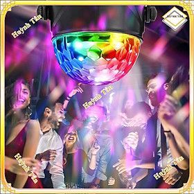 Mua Đèn led cầu hiệu ứng 7 màu Huỳnh Tân siêu đẹp - cho phòng karaoke  vũ trường  văn phòng  phòng khách  phòng ngủ có remote điều khiển từ xa tiện lợi - Nháy theo nhạc cảm biến âm thanh theo giai điệu nhac - Hàng nhập khẩu