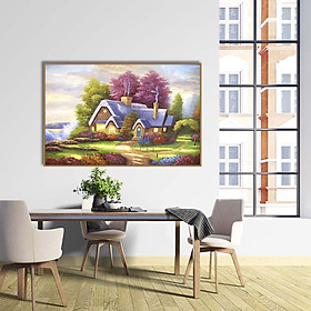 Mua Tranh canvas phong cách sơn dầu - Phong cảnh Làng quê châu Âu - PC029
