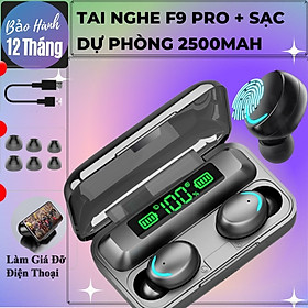 Tai Nghe Bluetooth F9 Pro Cảm Ứng Cao Cấp Tích Hợp Sạc Dự Phòng 2500mAh