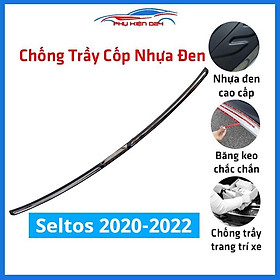 Ốp chống trầy cốp ngoài nhựa đen Seltos 2020-2021