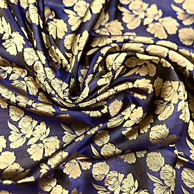 Vải Lụa Tơ Tằm hoa bèo sen, mềm#mượt#mịn, dệt thủ công, khổ vải 90cm