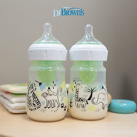 Combo 2 bình sữa Dr Brown's Options Plus cổ rộng 150ml