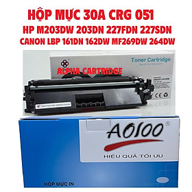 Hộp mực 30A 051 cho Canon LBP 161d 161dn 162dw MF261d 264dw MF266dn 267dw 269dw - HP M227fdn 227sdn M203dw 203dn | CÓ LỔ ĐỔ MỰC -Hàng chính hãng Alpha Cartridge