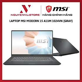 Mua Laptop MSI Modern 15 A11M 1024VN (Gray) | i5-1155G7 | 8GB DDR4 | SSD 512GB PCIe | Win10 - HÀNG CHÍNH HÃNG