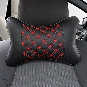 Gối kê cổ bằng da giả thoáng khí thoải mái chuyên dùng cho ghế ngồi xe hơi Axia Myvi Bezza Saga Arus X70 X50