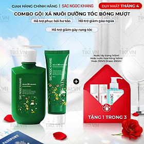 Bộ Đôi Gội Xả 26 Thảo Dược Sắc Ngọc Khang - Làm Sạch, Hỗ Trợ Phục Hồi & Chăm Sóc Tóc Mềm Mượt, Giảm Gãy Rụng