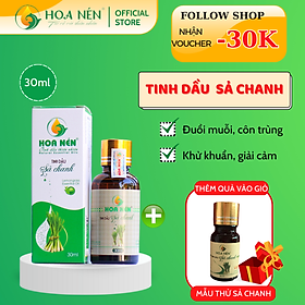 Tinh dầu Sả Chanh nguyên chất Hoa Nén 3ml - 100ml - Đuổi muỗi, khử mùi, giải cảm