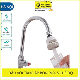  Vòi Tăng Áp Bồn Rửa Bát Inox Xoay 360 Độ, 3 Chế Độ Xả Nước Tiện Dụng