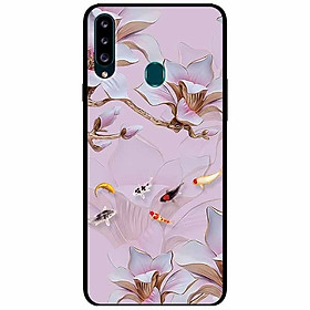 Ốp lưng dành cho Samsung A20s mẫu Tranh Hoa Và Cá