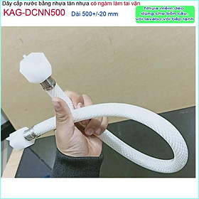 Dây cấp vòi nước tán nhựa 50cm KAG-DCNN500, dây dẫn nước dùng cho vùng nước phèn