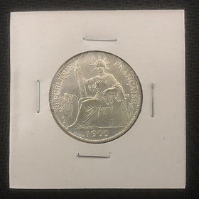 Mua Đồng xu hoa xòe Đông Dương 20 cent 1900 lưu niệm  kèm phơi kẹp xu bảo quản