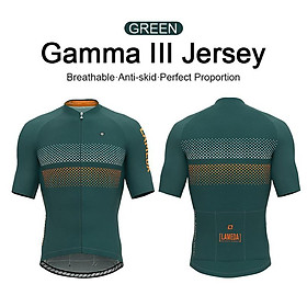 Áo ngắn xe đạp mùa hè nam Lameda với 3 túi phía sau xe đạp xe màu xanh lá cây cho nam/nữ MTB quần áo Color: Green QH018 Size: XL