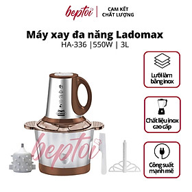Mua Máy xay thịt đa năng  máy xay thịt cối Inox dung tích 3 Lít  công suất 550W Ladomax HA-336 - Hàng chính hãng