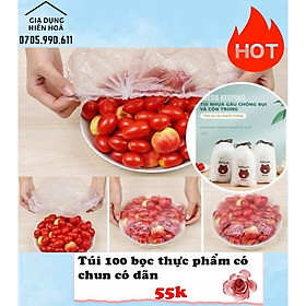 Mua SET 100 MÀNG BỌC THỰC PHẨM  BỌC THỨC ĂN CÓ CHUN CO DÃN TIỆN LỢI