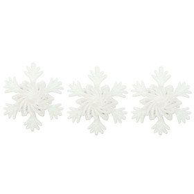 Bộ 3 Bông Tuyết Trang Trí Giáng Sinh 10cm 2326 - Màu Trắng