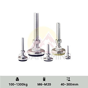 Mua PV/PVS - Chân tăng chỉnh chiều cao  chịu lực  inox 304  thép mạ  đế cao su  nhựa M6  M8  M10  M12  M14  M16  M20
