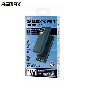 Pin sạc dự phòng Remax RPP-69 10000mAh kèm cáp  sạc nhanh 22.5W  - Hàng Chính Hãng