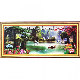 Mua Tranh Thêu Non Nước Hữu Tình (215 x 90 cm)