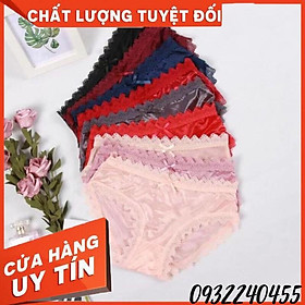 10 Quần Lót Lụa Bóng Phối Ren Cao Cấp Siêu Mềm #028