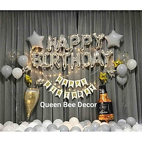 Bộ bóng trang trí sinh nhật Happy Birthday  Love  Phụ Kiện Trang Trí Tiệc  Xinh